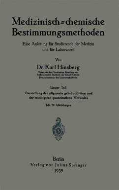 Cover Medizinisch = chemische Bestimmungsmethoden (eBook, PDF)