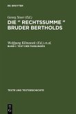 Die " Rechtssumme " Bruder Bertholds. Text der Fassungen (eBook, PDF)