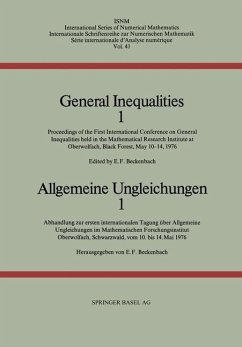 Cover General Inequalities 1 / Allgemeine Ungleichungen 1 (eBook, PDF)
