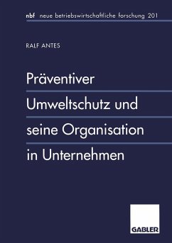 Cover Präventiver Umweltschutz und seine Organisation in Unternehmen (eBook, PDF)
