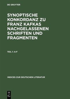 Cover Synoptische Konkordanz zu Franz Kafkas nachgelassenen Schriften und Fragmenten (eBook, PDF)