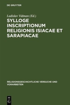 Sylloge inscriptionum religionis Isiacae et Sarapiacae (eBook, PDF)
