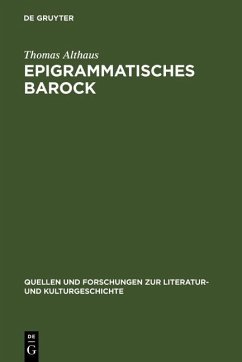 Cover Epigrammatisches Barock (eBook, PDF)