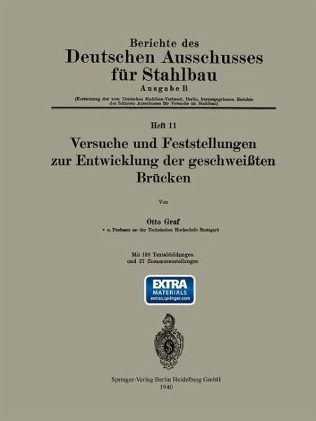 Versuche und Feststellungen zur Entwicklung der geschweißten Brücken (eBook, PDF)