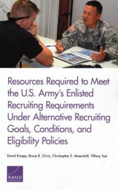 Resources Required to Meet the U.S. Army's Enlisted Recruiting Requirements Under Alternative Recruiting Goals, Conditions, and Eligibility Policies - Knapp, David; Orvis, Bruce R; Maerzluft, Christopher E