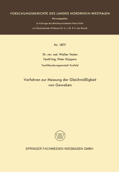 Cover Verfahren zur Messung der Gleichmäßigkeit von Geweben (eBook, PDF)