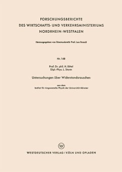 Untersuchungen über Widerstandsrauschen (eBook, PDF) - Bittel, Heinz