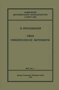 Cover Über Vorgriechische Mathematik (eBook, PDF)