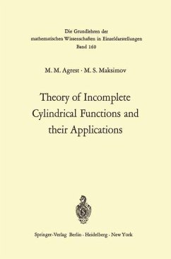 Theory of Incomplete Cylindrical Functions and their Applications (eBook, PDF) - Agrest, Matest M.; Maksimov, Michail S.