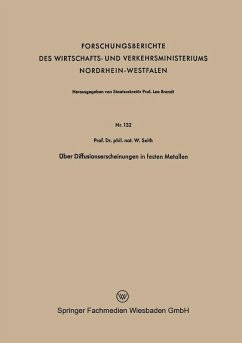 Über Diffusionserscheinungen in festen Metallen (eBook, PDF) - Seith, Wolfgang