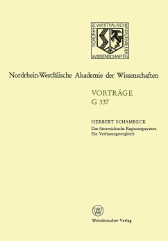 Cover Das österreichische Regierungssystem Ein Verfassungsvergleich (eBook, PDF)