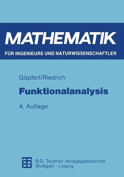 Funktionalanalysis (eBook, PDF) - Göpfert, Alfred; Riedrich, Thomas
