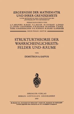 Strukturtheorie der Wahrscheinlichkeitsfelder und -Räume (eBook, PDF) - Kappos, Demetrios A.