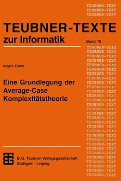 Cover Eine Grundlegung der Average-Case Komplexitätstheorie (eBook, PDF)