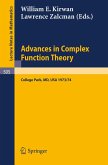 Advances in Complex Function Theory (eBook, PDF)