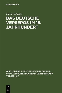 Das deutsche Versepos im 18. Jahrhundert (eBook, PDF) - Martin, Dieter