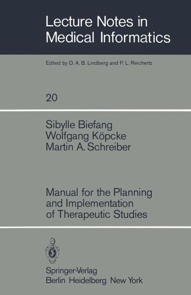 Manual for the Planning and Implementation of Therapeutic Studies (eBook, PDF) Manual for the Planning and Implementation of Therapeutic Studies (eBook, PDF)