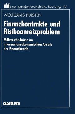 Cover Finanzkontrakte und Risikoanreizproblem (eBook, PDF)