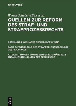 Cover Sitzungen vom Dezember 1930-März 1932. Zusammenstellungen der Beschlüsse (eBook, PDF)