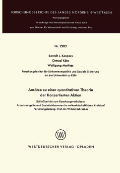 Ansätze zu einer quantitativen Theorie der Konzertierten Aktion (eBook, PDF) - Kaspers, Berndt J.
