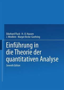 Einführung in die Theorie der quantitativen Analyse (eBook, PDF) - Fluck, E.; Becke-Goehring, M.