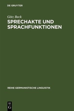 Cover Sprechakte und Sprachfunktionen (eBook, PDF)