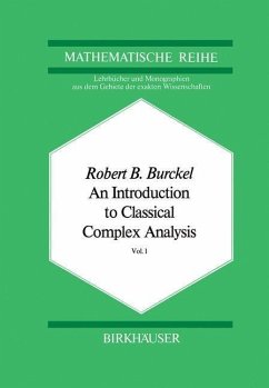 An Introduction to Classical Complex Analysis (eBook, PDF) - Burckel, R. B.
