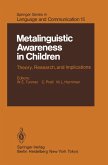 Metalinguistic Awareness in Children (eBook, PDF)