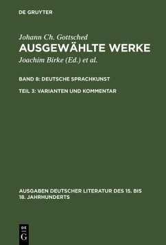 Deutsche Sprachkunst. Varianten und Kommentar (eBook, PDF) - Gottsched, Johann Christoph