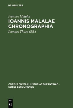 Cover Ioannis Malalae Chronographia (eBook, PDF)