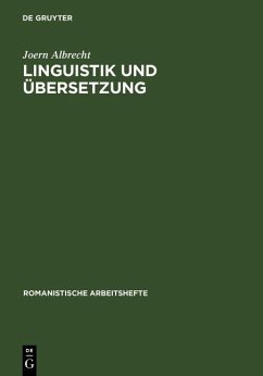 Linguistik und Übersetzung (eBook, PDF) - Albrecht, Joern