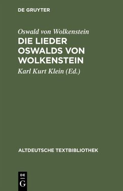 Die Lieder Oswalds von Wolkenstein (eBook, PDF) - Wolkenstein, Oswald Von