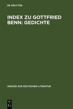 Index zu Gottfried Benn: Gedichte (eBook, PDF)