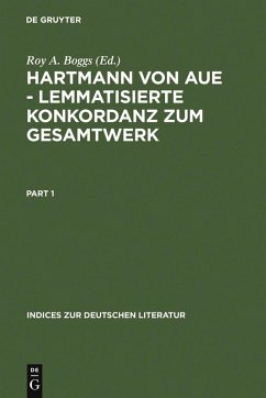 Cover Hartmann von Aue - Lemmatisierte Konkordanz zum Gesamtwerk (eBook, PDF)