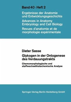Glykogen in der Ontogenese des Verdauungstrakts (eBook, PDF) - Sasse, D.