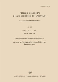 Messung von Verzugskräften in Nadelfeldern von Bastfaserstrecken (eBook, PDF) - Rohs, Waldemar