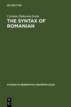 The Syntax of Romanian (eBook, PDF) - Dobrovie-Sorin, Carmen