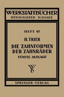 Cover Die Zahnformen der Zahnräder (eBook, PDF)