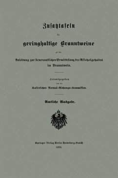 Cover Zusatztafeln für geringhaltige Branntweine (eBook, PDF)