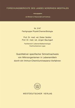 Cover Quantitativer spezifischer Schnellnachweis von Mikroorganismen in Lebensmitteln durch ein Immun-Chemilumineszenz-Verfahren (eBook, PDF)