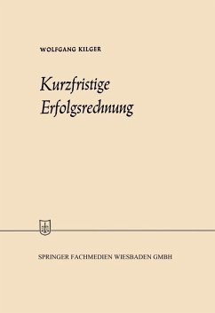 Kurzfristige Erfolgsrechnung (eBook, PDF) - Kilger, Wolfgang