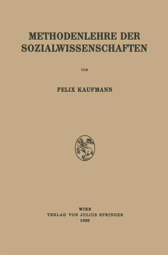 Methodenlehre der Sozialwissenschaften (eBook, PDF) - Kaufmann, Felix