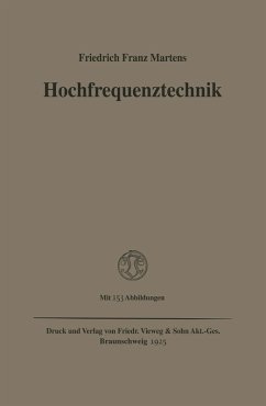 Hochfrequenztechnik (eBook, PDF) - Martens, Friedrich Franz