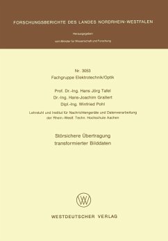 Störsichere Übertragung transformierter Bilddaten (eBook, PDF) - Tafel, Hans Jörg