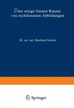 Über einige lineare Räume von nichtlinearen Abbildungen (eBook, PDF) - Schock, Eberhard