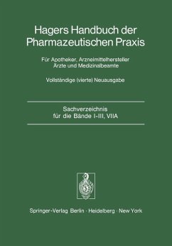 Sachverzeichnis für die Bände I-III, VIIA (eBook, PDF) - List, P. H.; Hörhammer, L.