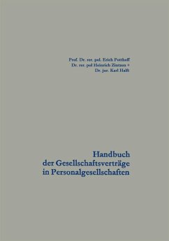 Handbuch der Gesellschaftsverträge in Personalgesellschaften (eBook, PDF) - Potthoff, Erich
