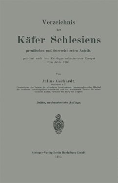 Verzeichnis der Käfer Schlesiens (eBook, PDF) - Gerhardt, Julius