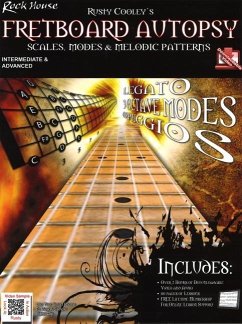 Rusty Cooley's Fretboard Autopsy Scales, Modes & Melodic Patterns Book/Online Audio [With 2 DVDs] - Cooley, Rusty