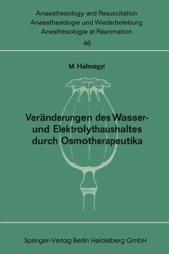 Veränderungen des Wasser- und Elektrolythaushaltes durch Osmotherapeutika (eBook, PDF) - Halmagyi, Miklos